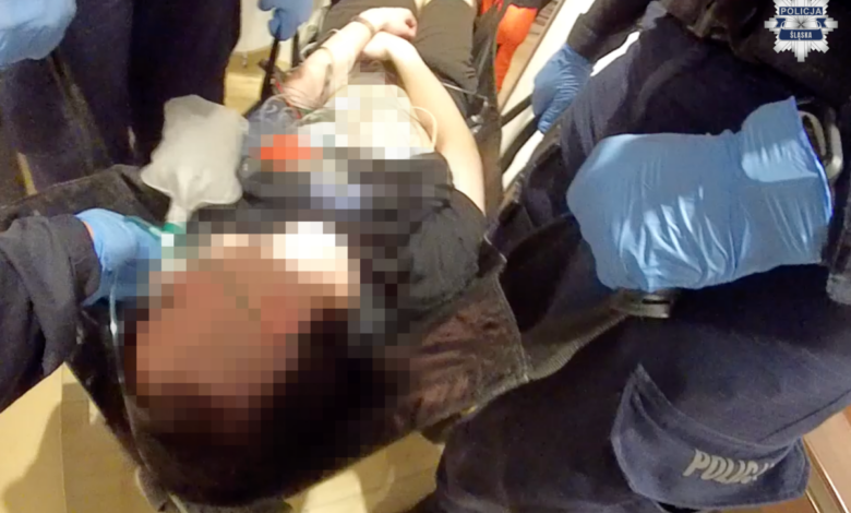 Katowiccy policjanci uratowali życie mężczyzny