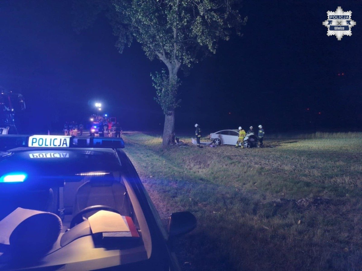Opel uderzył w drzewo. Kierowca miał 1,7 promila alkoholu