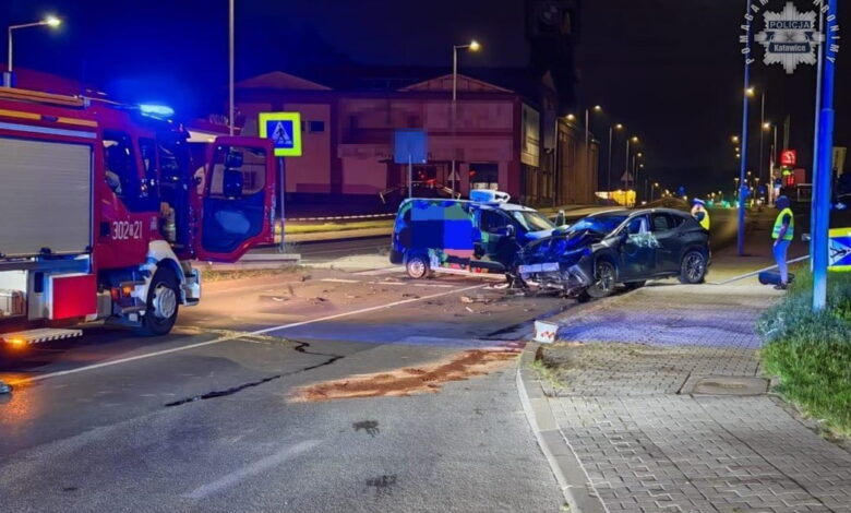 wypadek Katowice pijany kierowca