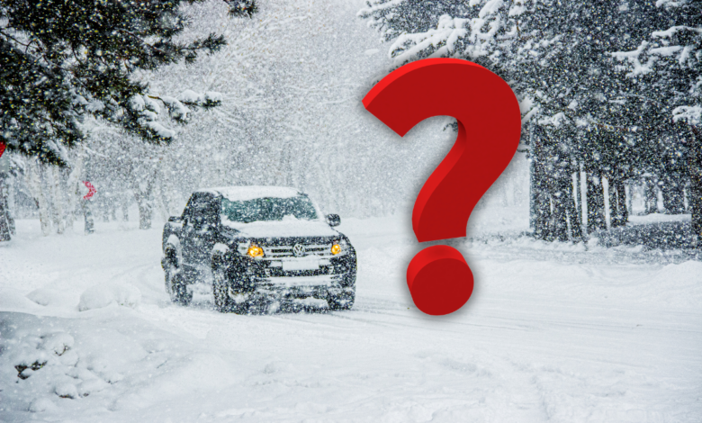 Jaka będzie zima 2025 samochód w śniegu