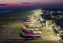 Katowice airport samoloty na płycie lotniska