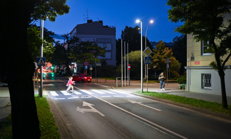 Częstochwowa ŚLĄSKA-WASZYNGTONA przejscie dla pieszych - ludzie na pasach