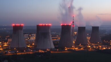 Elektrownia_Łaziska_-_wieczorem