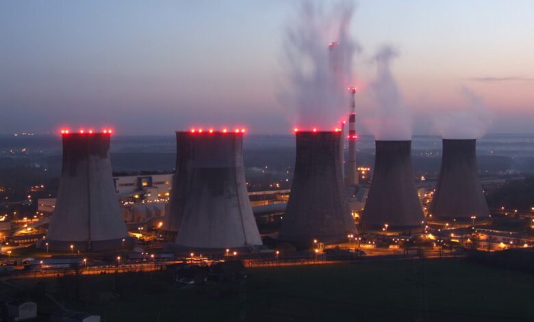 Elektrownia_Łaziska_-_wieczorem