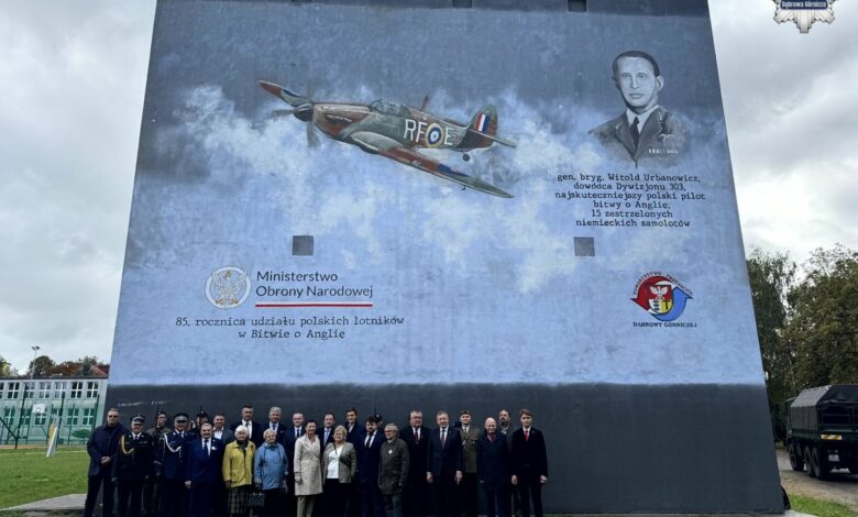 mural generała Urbanowicza Dąbrowa Górnicza