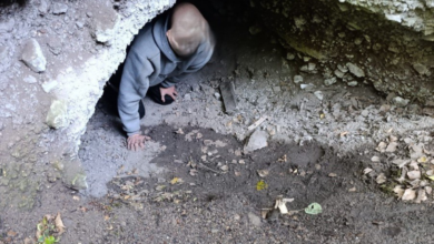 włamania do altanek Czerwionka - chłopiec w ziemiance