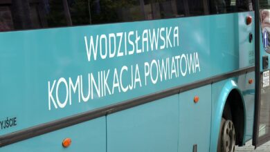 Wodzisław Śląski komunikacja powiatowa 2026 fragment autobusu