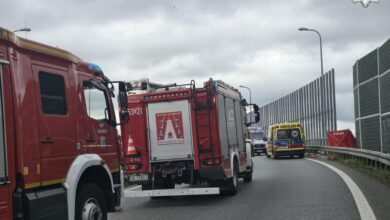 Wypadek na autostradzie A1/A4