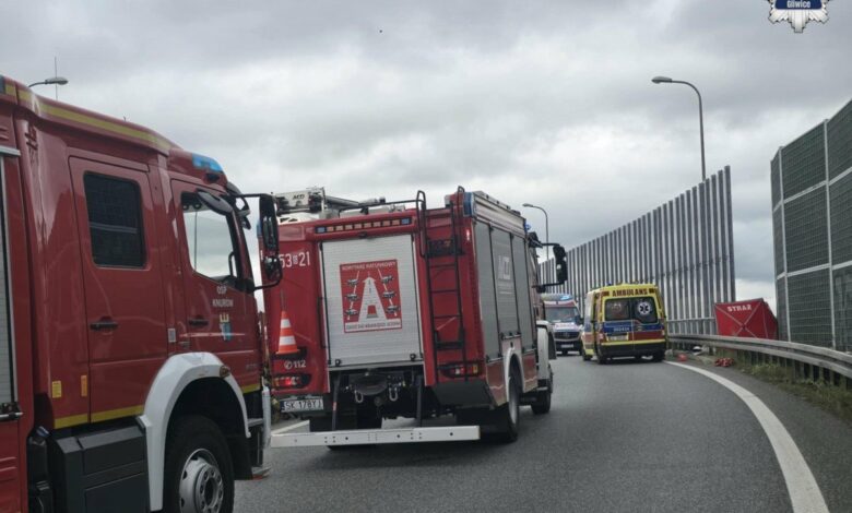 Wypadek na autostradzie A1/A4