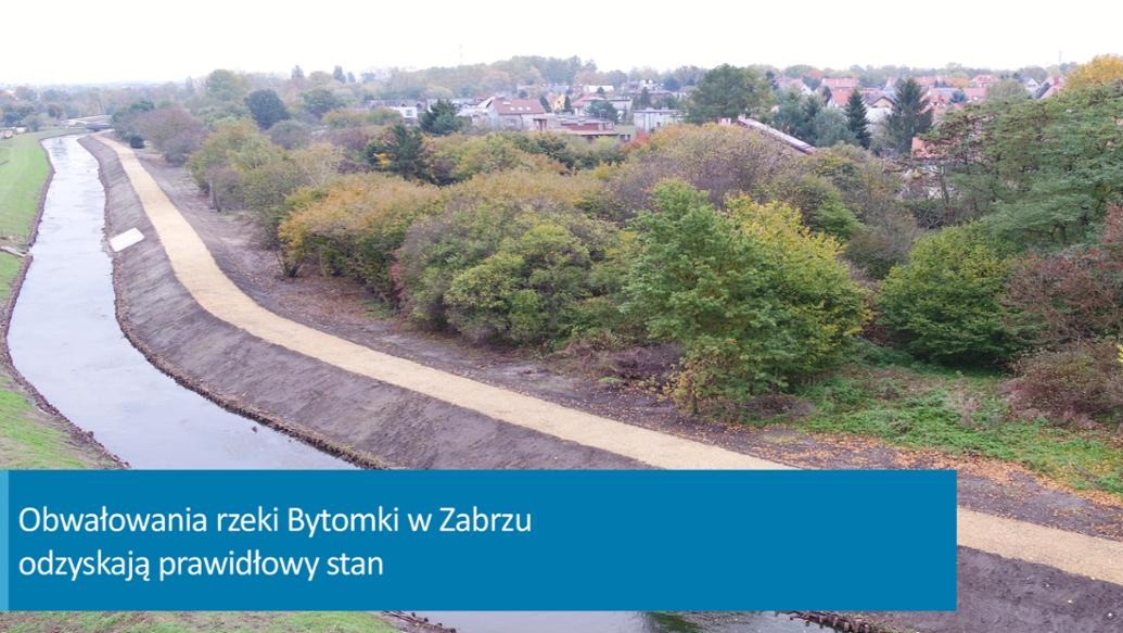 Zabrze: trwa naprawa wałów przeciwpowodziowych rzeki Bytomki