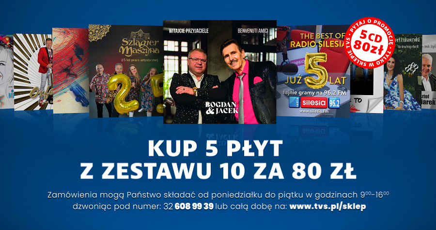 5 płyt za 80 zł – super promocja w sklepie TVS! 🎶