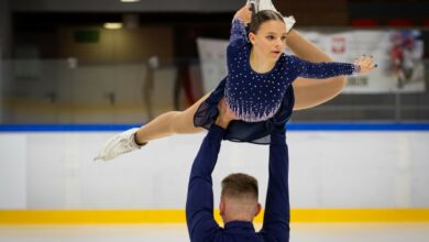 Łyżwiarze na lodowisku