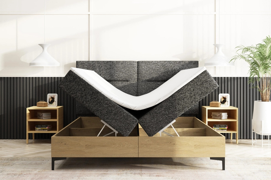 Łóżko do sypialni z pojemnikiem