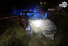 pijany kierowca Mysłowice samochód rozbity po wypadku