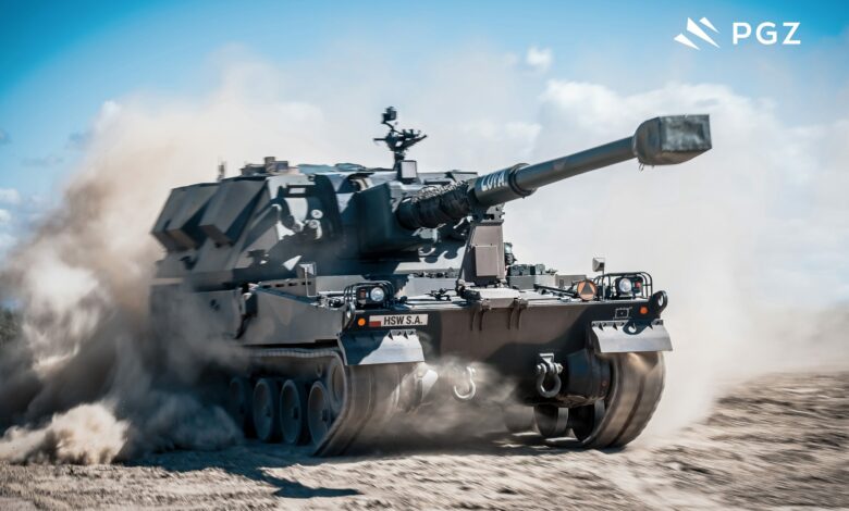 Armatohaubica na poligonie