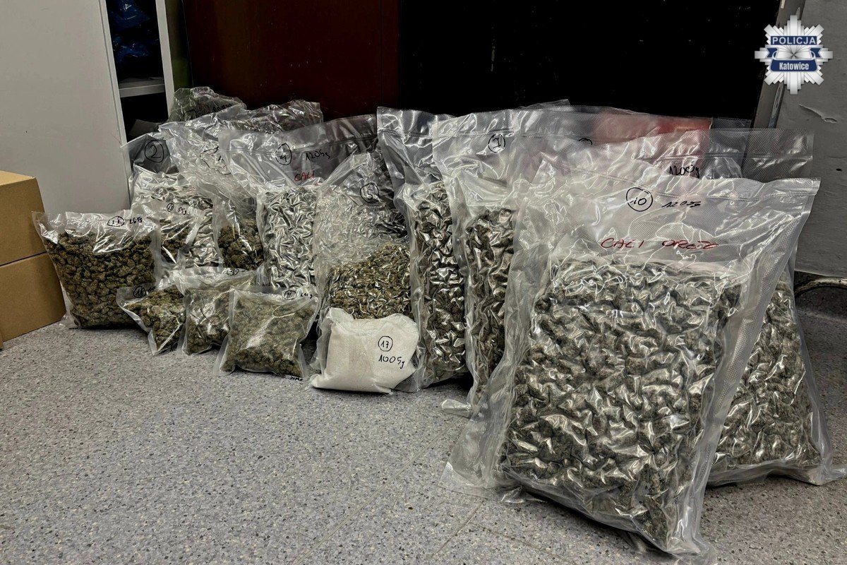 Katowice: Policja rozbiła kolejny narkotykowy biznes. Zabezpieczono 15 kilogramów narkotyków