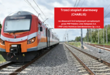 Trzeci stopień alarmowy (CHARLIE) na obszarach linii kolejowych zarządzanych przez PKP Polskie Linie Kolejowe S.A. i PKP Linia Hutnicza Szerokotorowa Sp. z o.o.