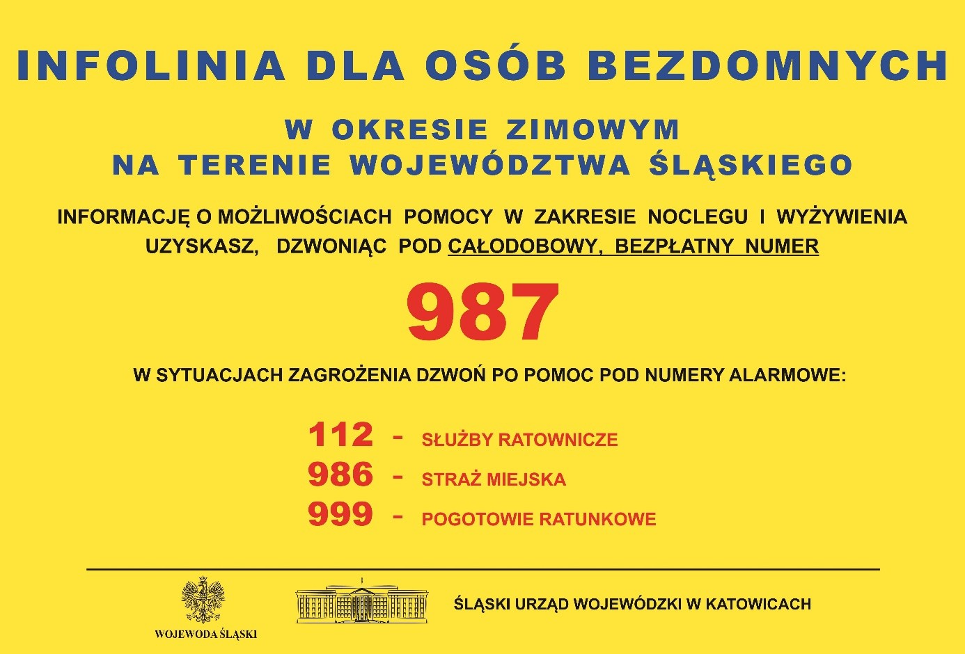 Bezpłatna infolinia dla osób pozbawionych schronienia