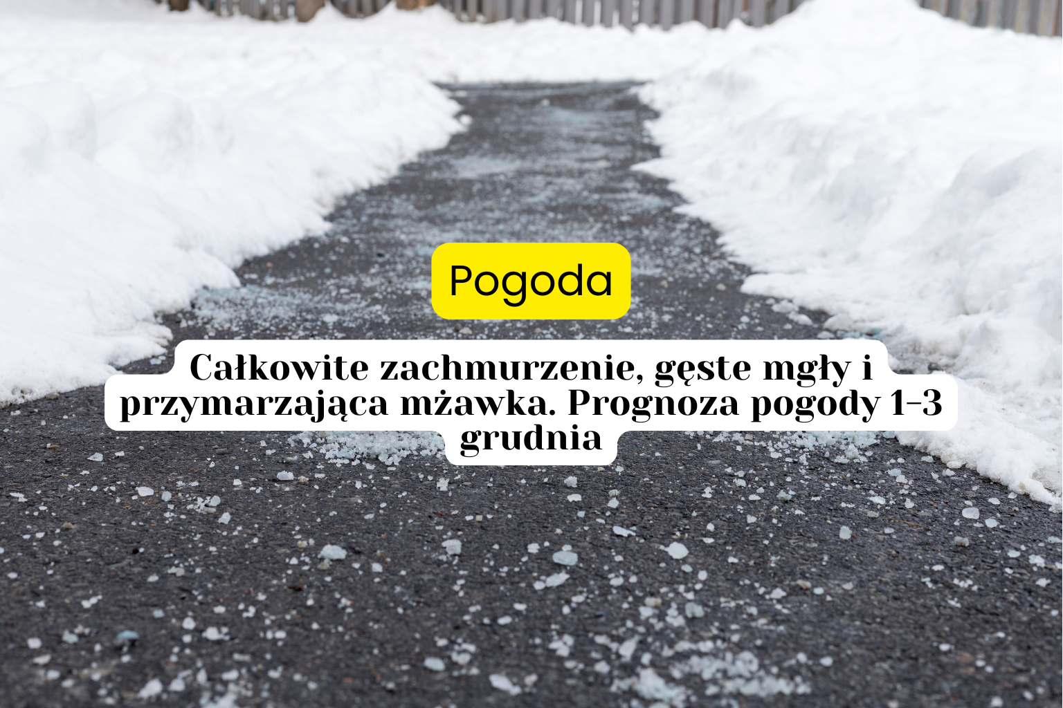 Całkowite zachmurzenie, gęste mgły i przymarzająca mżawka. Prognoza pogody 1-3 grudnia