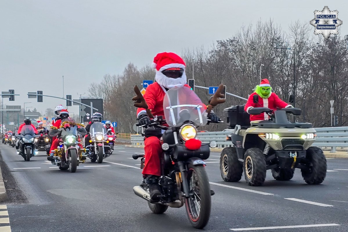 Świętochłowice: Zmotoryzowani Mikołaje, czyli MotoMikołaje przejechali przez miasto