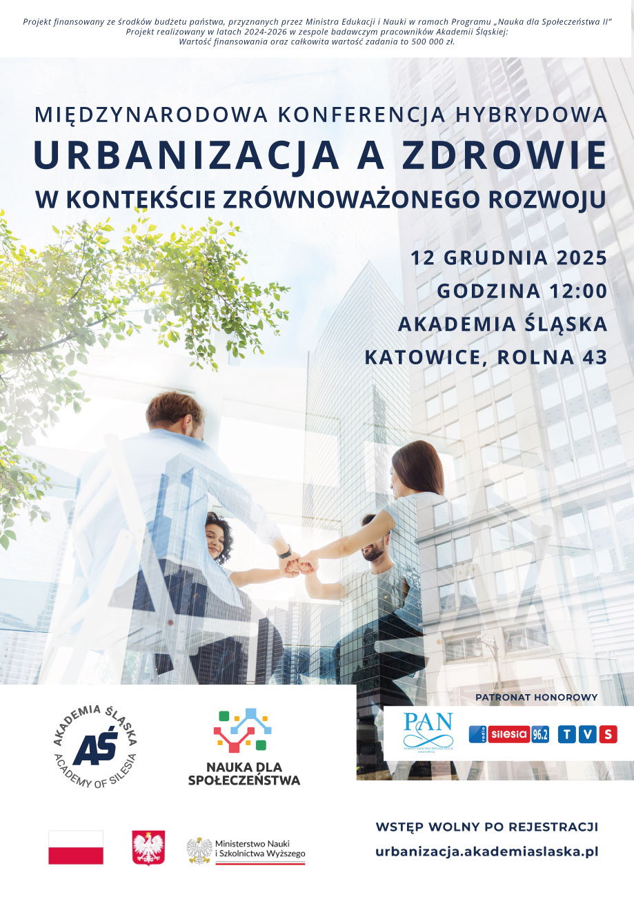 Akademia Śląska: Urbanizacja a zdrowie w kontekście zrównoważonego rozwoju