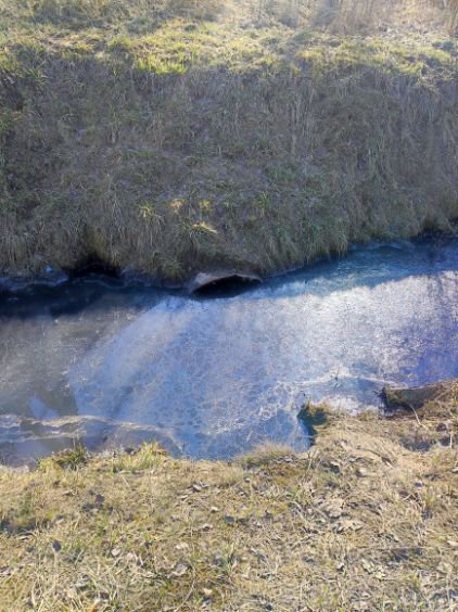 Nieczystości wylewały się na łąkę w Strzemieszycach. Ślad dymu prowadzi do zakładu drobiarskiego