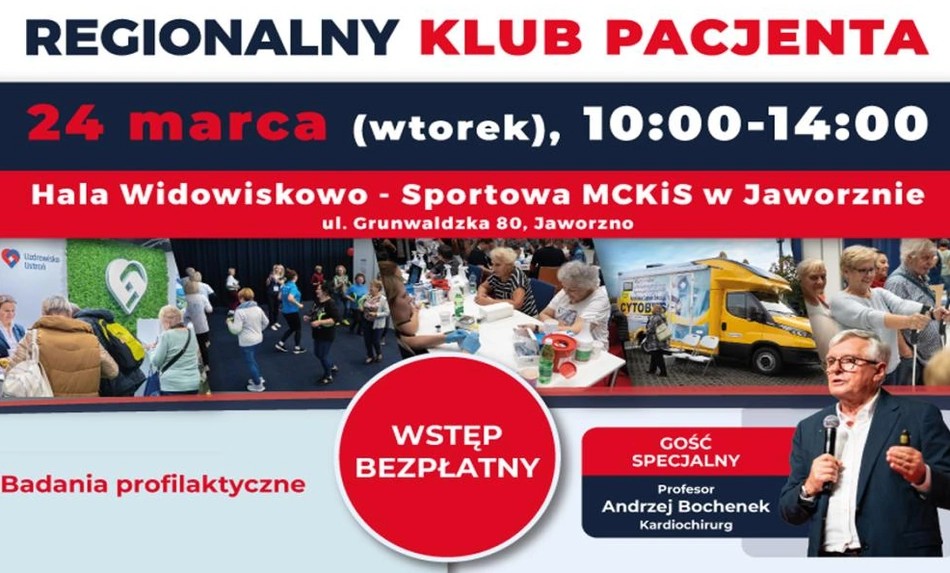 Wielki przegląd zdrowia w Jaworznie. Bezpłatne badania, specjaliści i prof. Andrzej Bochenek bez kolejki!