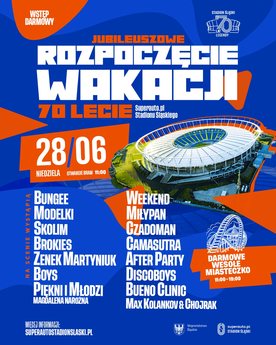 Muzyczne otwarcie lata na Stadionie Śląskim. Znamy listę wykonawców