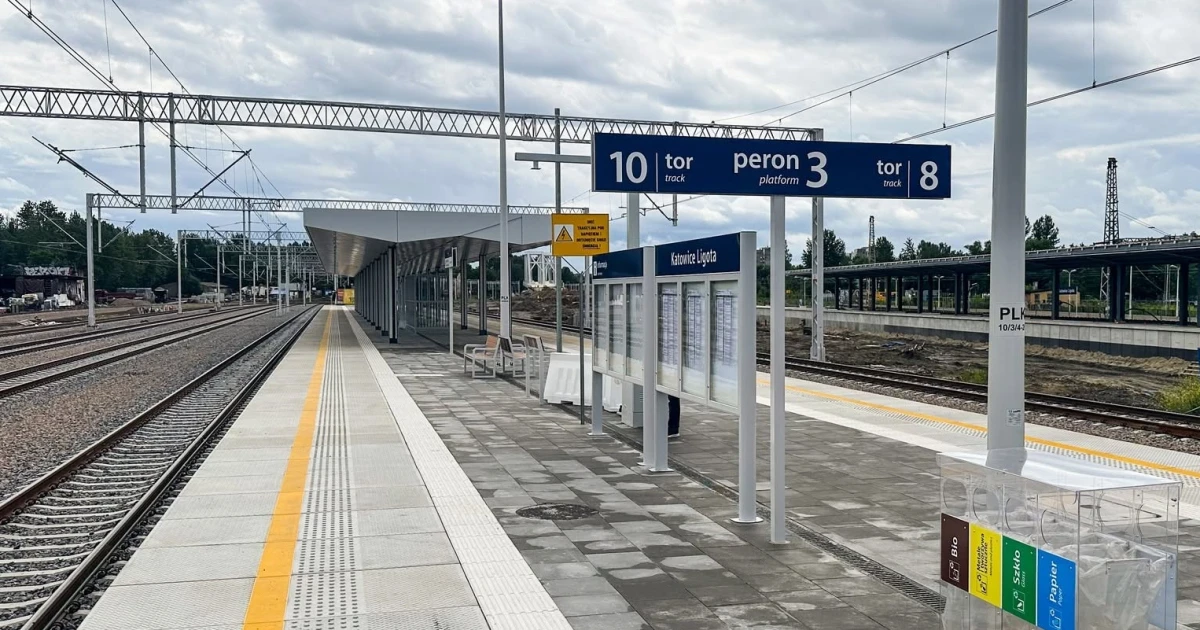 Katowice Ligota: Nowy peron i przejście podziemne już otwarte dla pasażerów