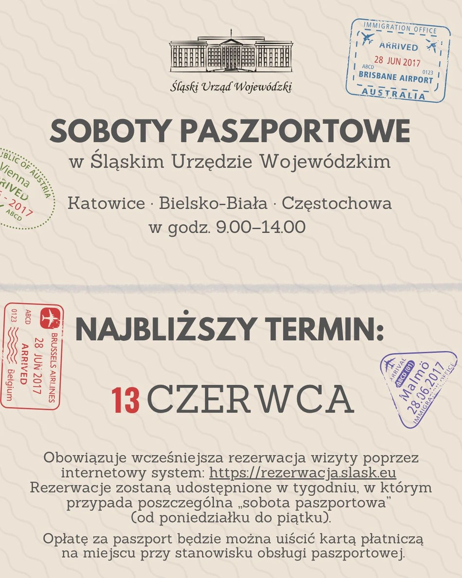 w ten weekend sobota paszportowa
