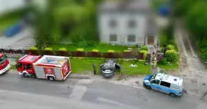 Mysłowice: Pijana i bez prawa jazdy dachowała na ulicy Długiej