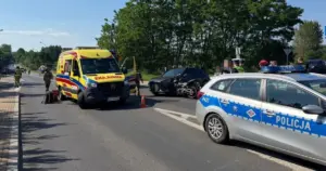 Groźny wypadek w Jaworznie. Kierowca auta doprowadził do zderzenia z motocyklistką