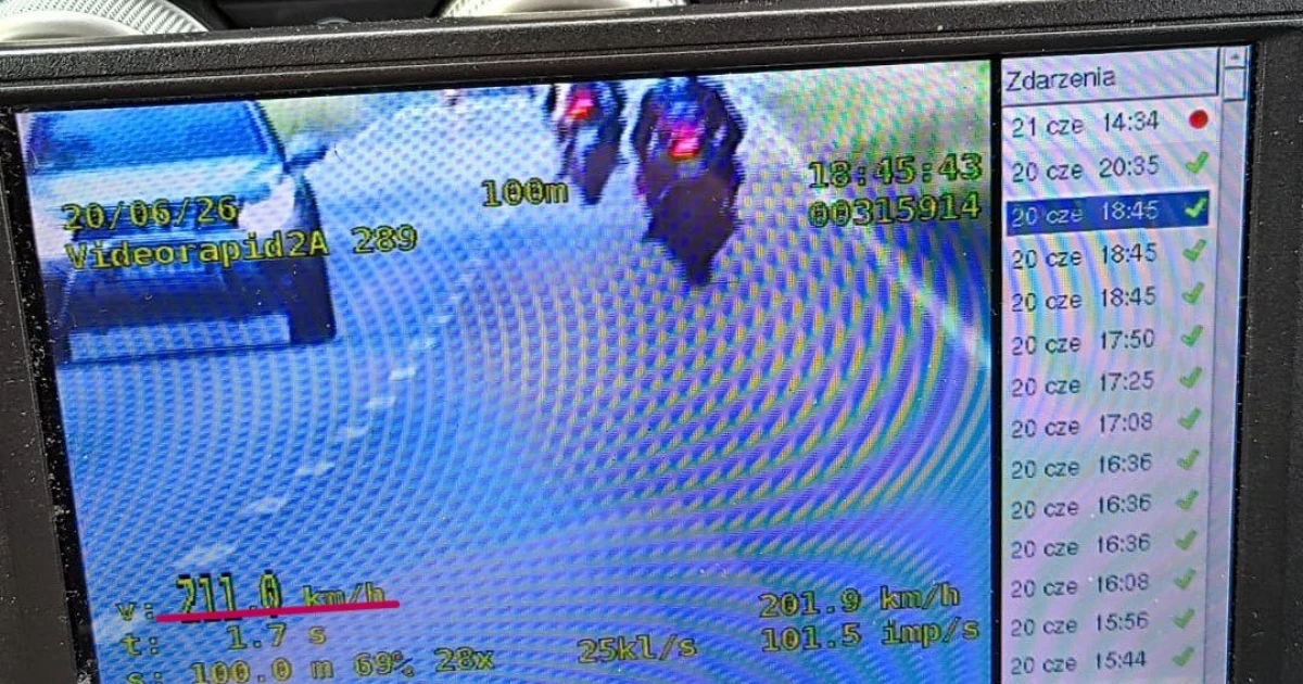 motocykliści pędzili 210 km/h