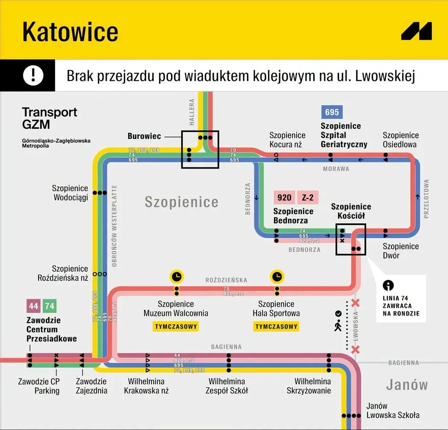 Otwarcie Bagiennej i zamknięcie Lwowskiej. Kolejne zmiany na katowickich drogach
