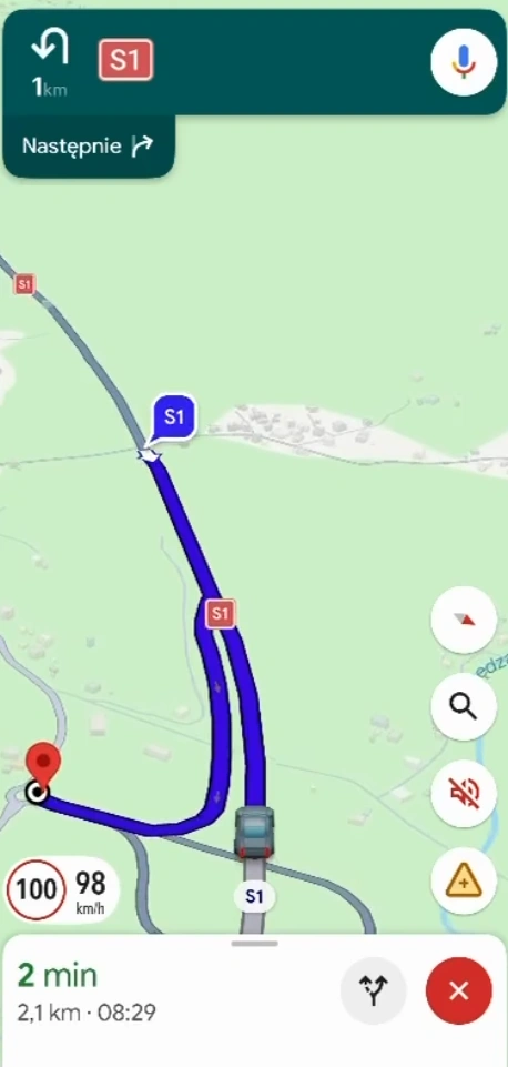 Niebezpieczne zawracanie na S1: Nawigacja prowadzi kierowców wprost pod prąd?