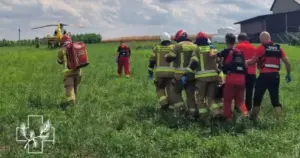 Dwa poważne wypadki rowerowe na Jurze. Jednego z poszkodowanych zabrał śmigłowiec LPR