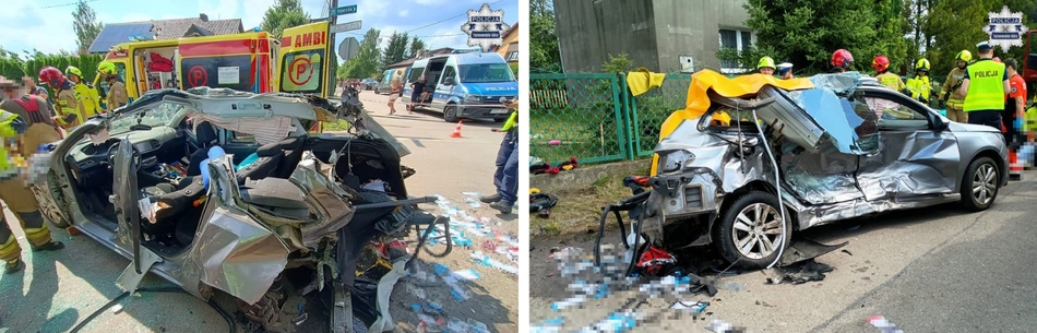 Groźny wypadek w Tąpkowicach. Dwie osoby w szpitalu