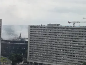 Płonie kamienica przy ul. Chopina w Katowicach. Trwa akcja służb