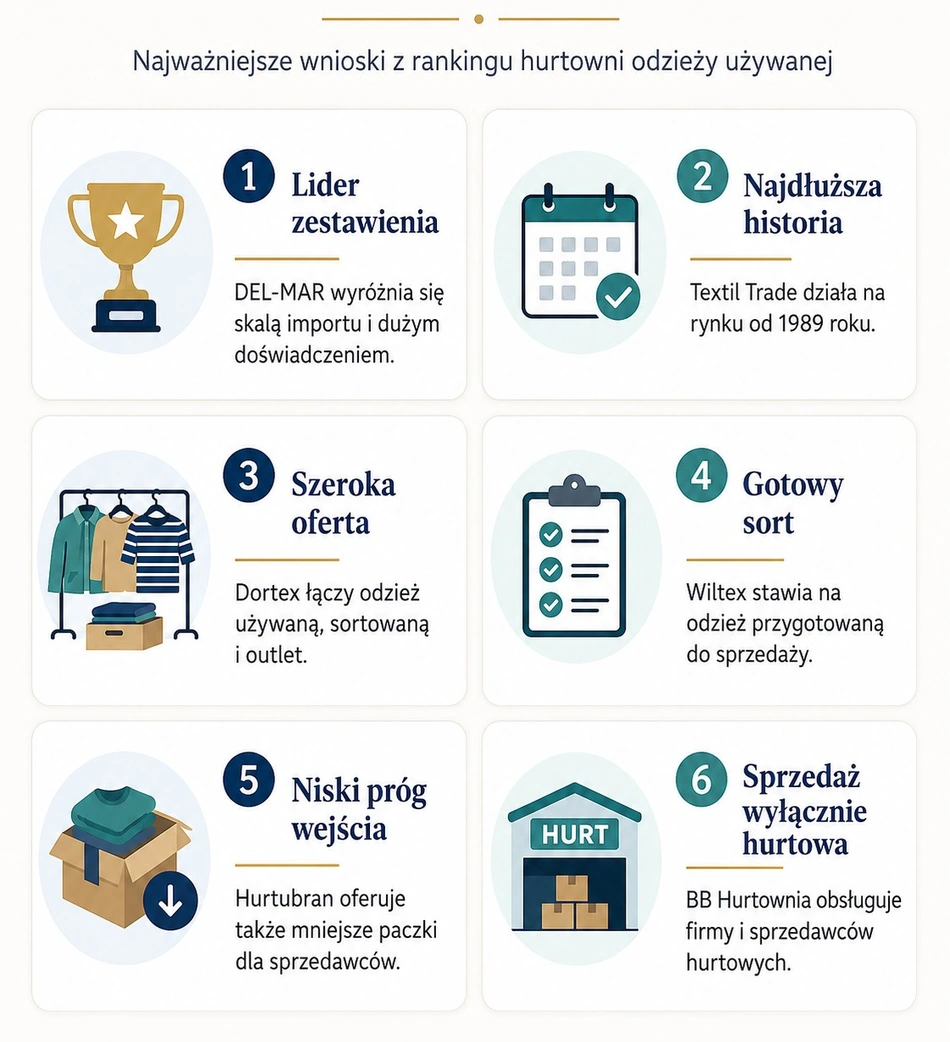 Ranking Najlepszych Hurtowni Odzieży Używanej