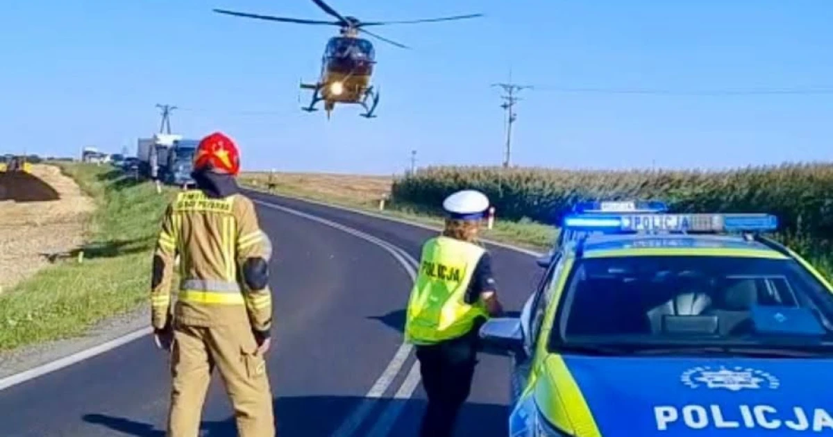 Tragiczny wypadek na DK45. Nie żyje 50-letni motocyklista