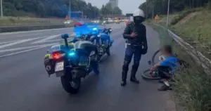 Pijany rowerzysta wjechał na autostradę A4 - 1,5 promila i 3 tys. zł mandatu