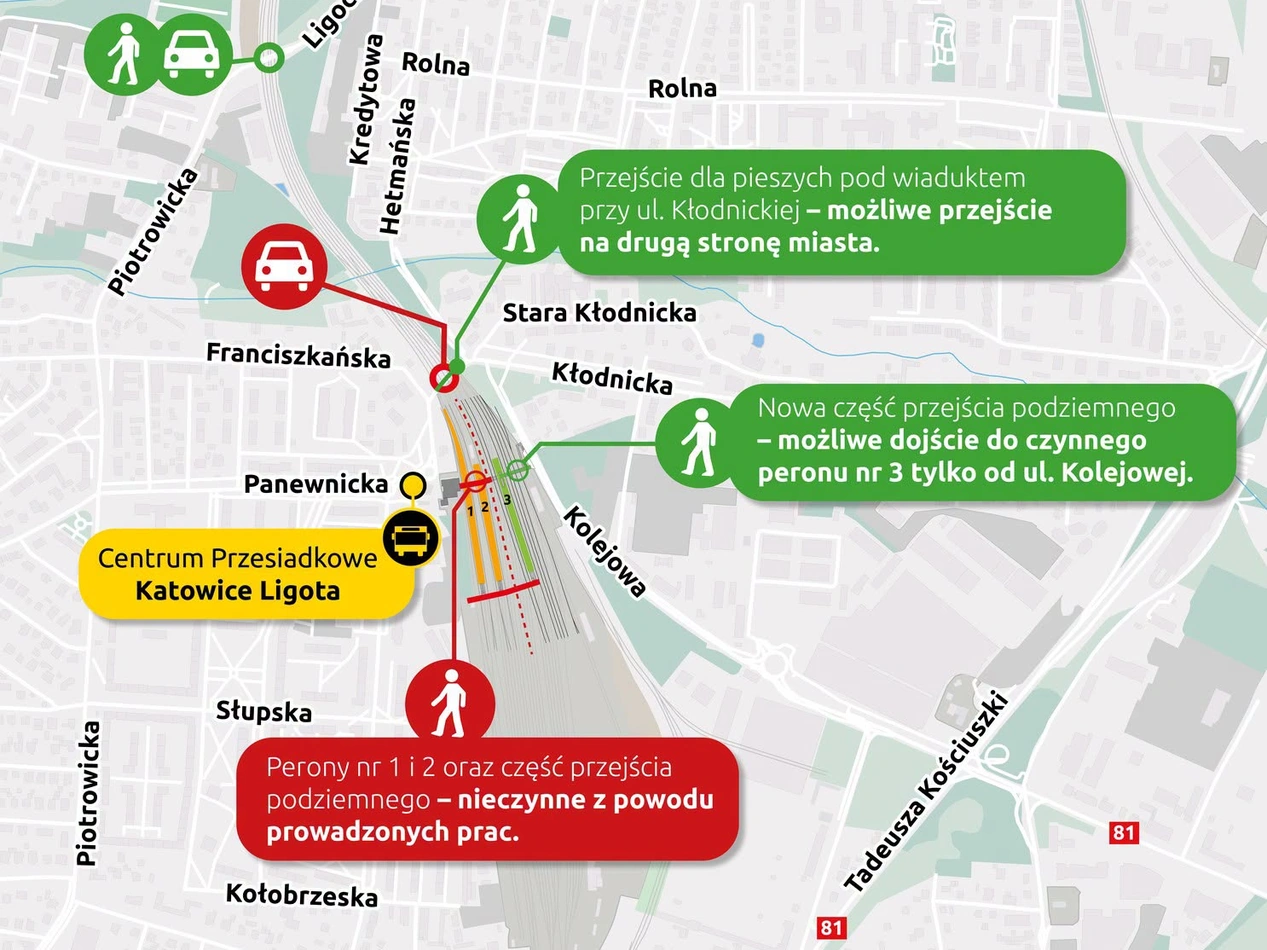 Już od jutra będzie można przejść pod wiaduktem na Kłodnickiej