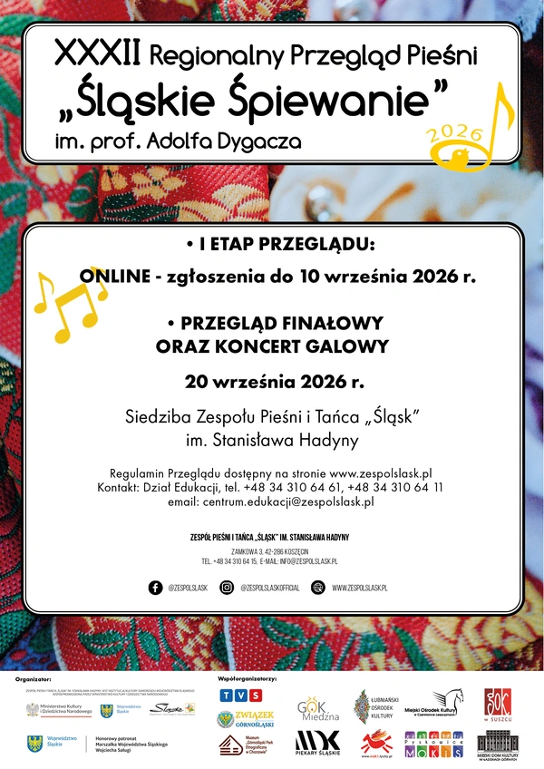 Śląskie Śpiewanie po raz 32. Jeszcze można się zgłosić