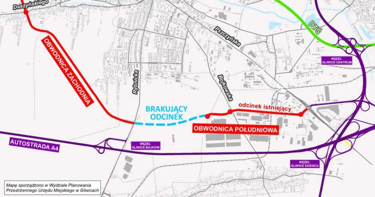 Południowa obwodnica Gliwic coraz bliżej ukończenia. Umowa podpisana