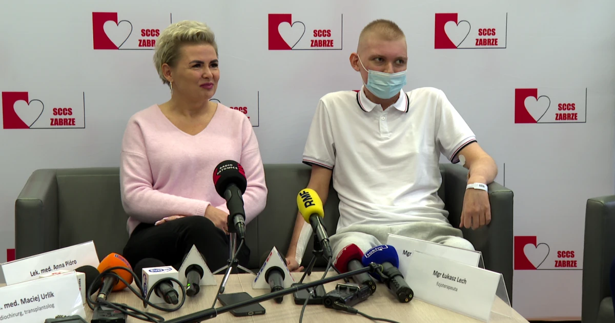 Kacper z mamą
