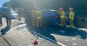 Śmiertelny wypadek na trasie S1 w Sosnowcu. Nie żyje kierowca Lexusa