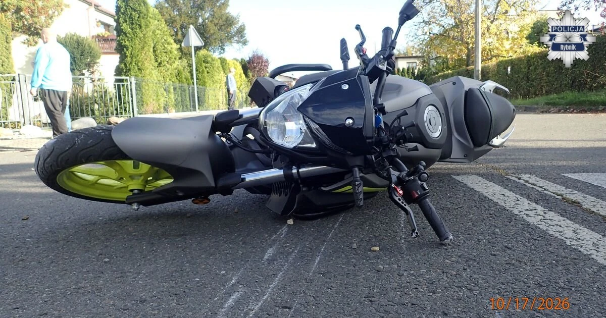 Tragiczny wypadek w Rybniku. Nie żyje 37-letnia pasażerka motocykla