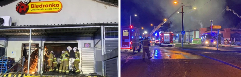Pożar Biedronki w Jastrzębiu-Zdroju. W akcji 83 strażaków