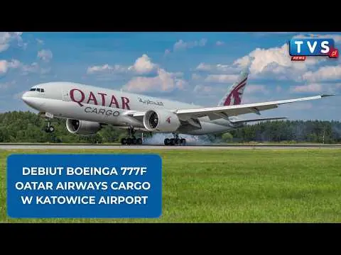 Obrazek YouTube: Boeing 777F Qatar Airways Cargo zadebiutował w Pyrzowicach